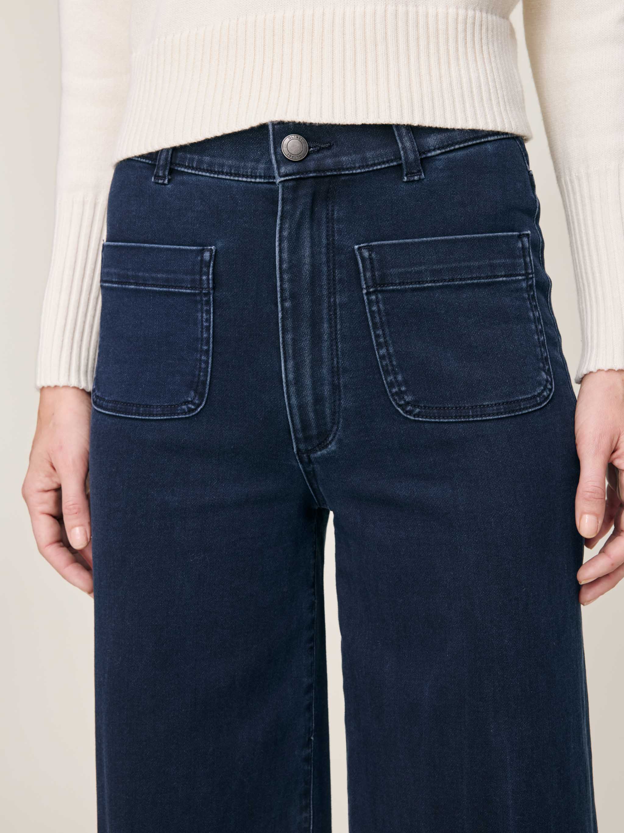 Hepburn Wide Leg High Rise 32" Jeans