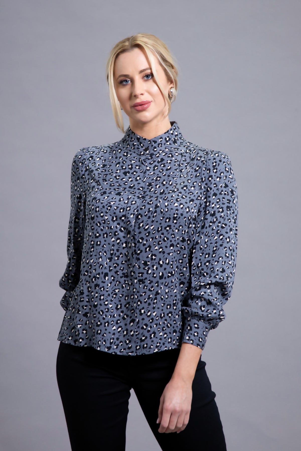 25" High Neck Button Shirt