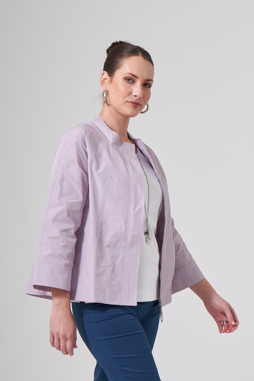 25" Stand Up ¾ Sleeve Zip Jacket