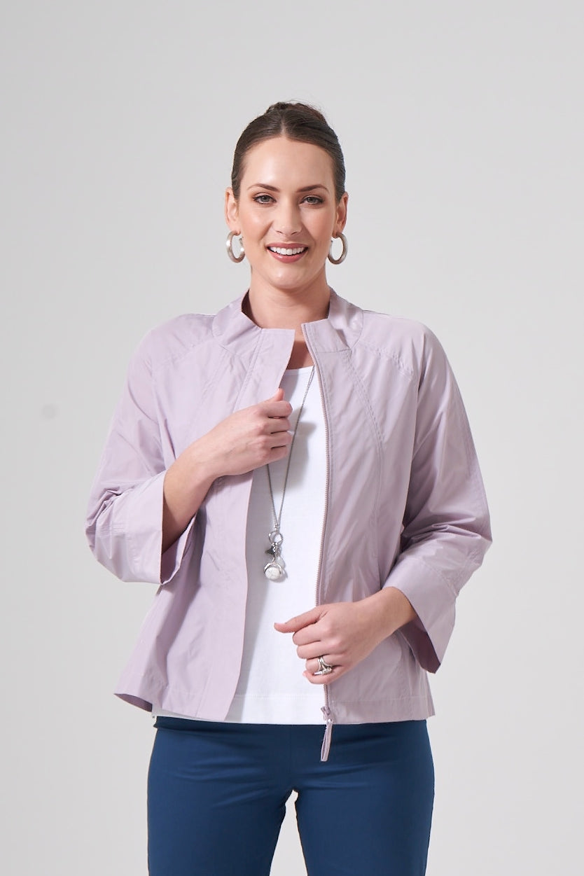 25" Stand Up ¾ Sleeve Zip Jacket