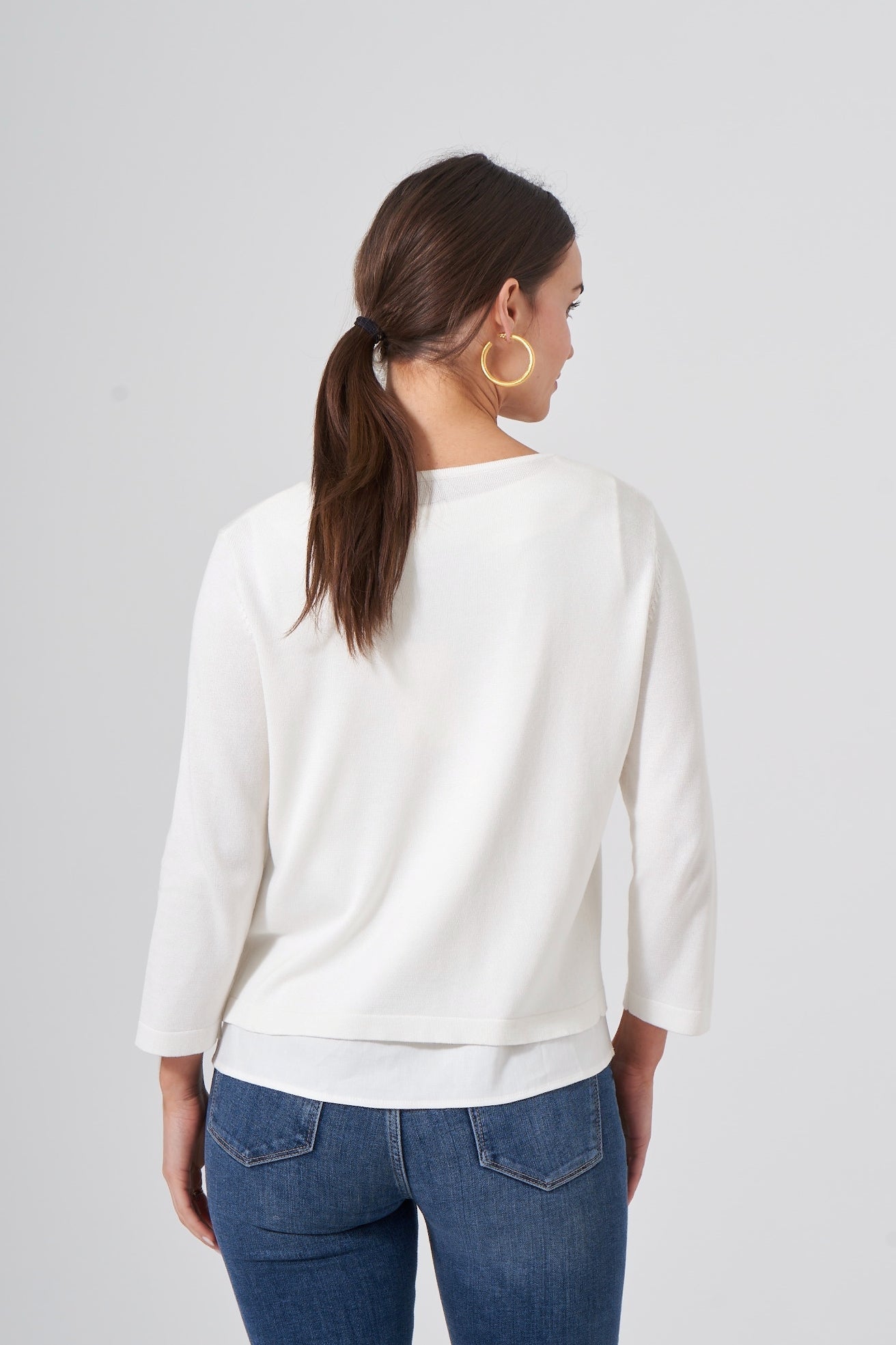 24" ¾ Sleeve One Button Crop Cardi