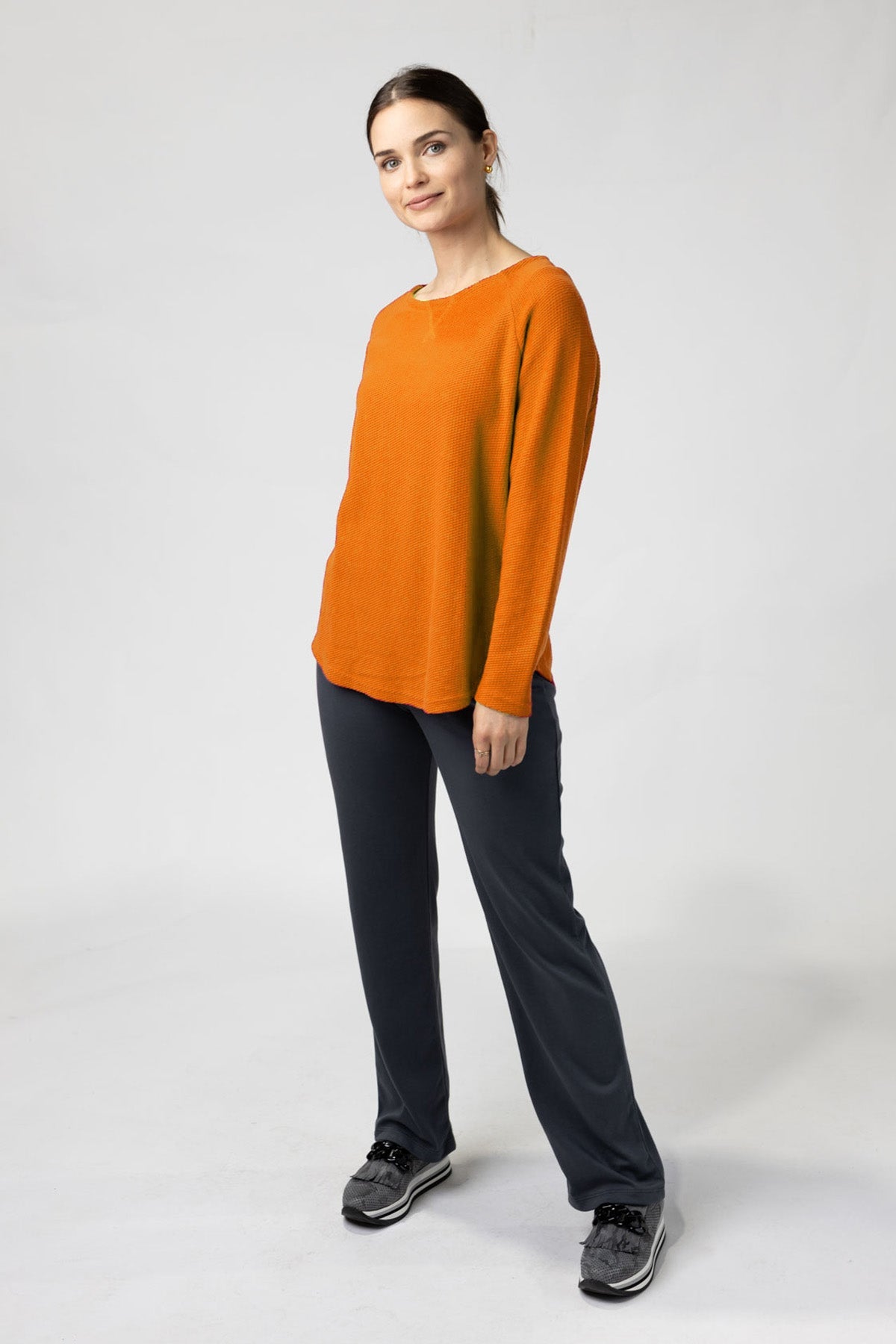 24" Cropped Waffle Sweater