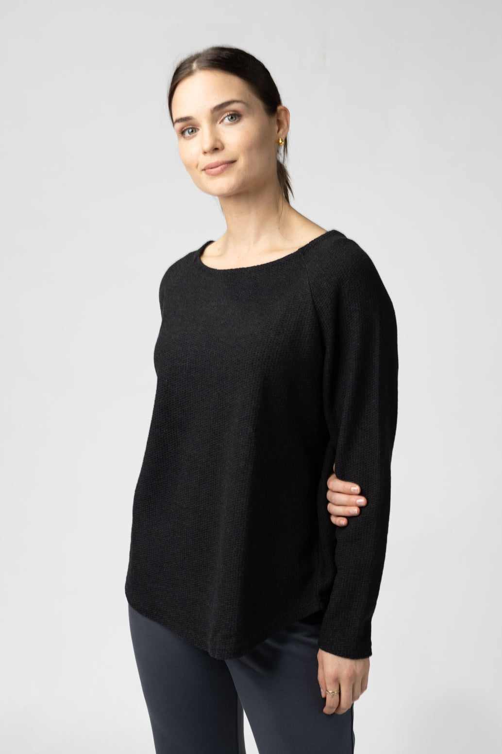 24" Cropped Waffle Sweater