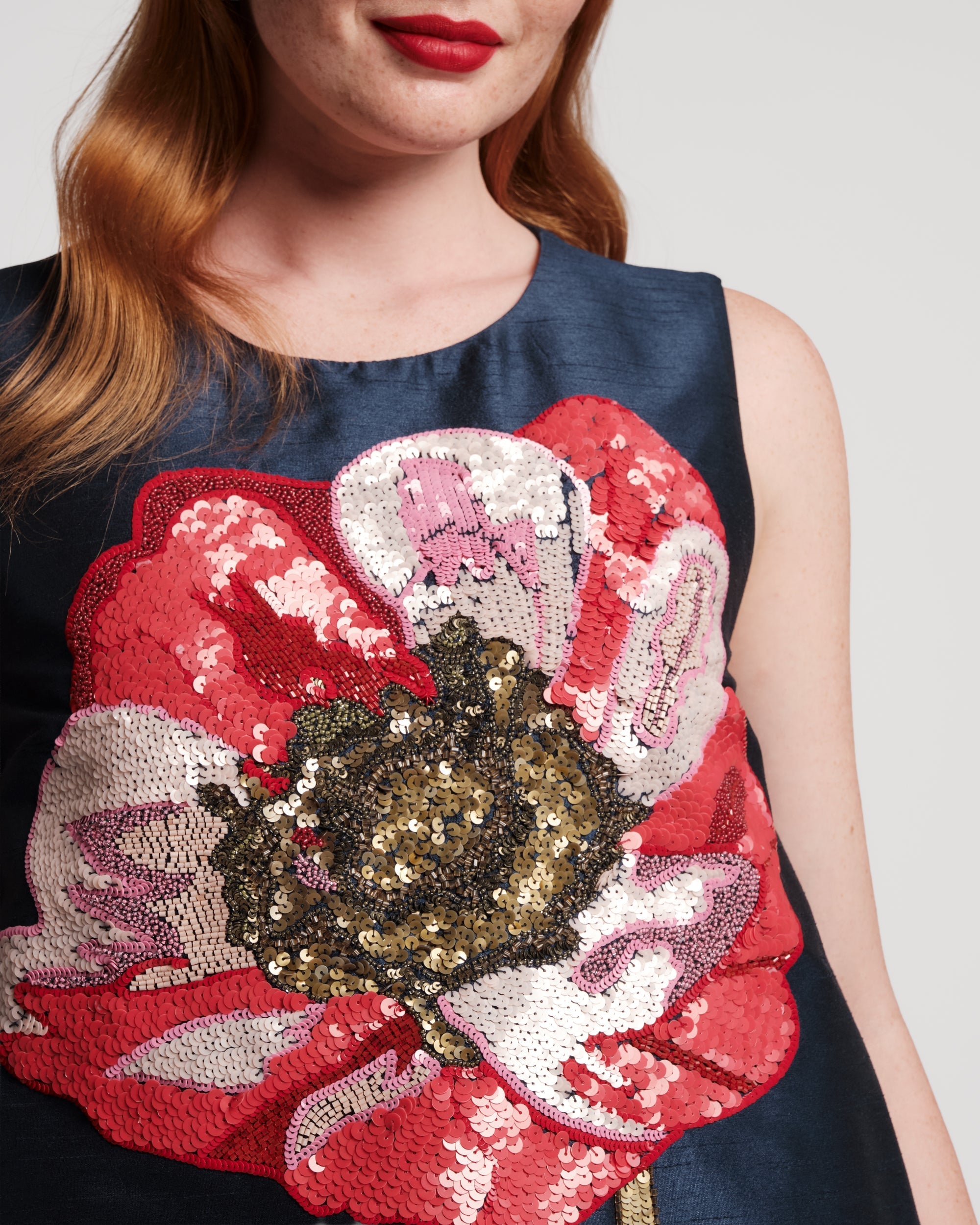 Alice Shift with Sequin Poppy