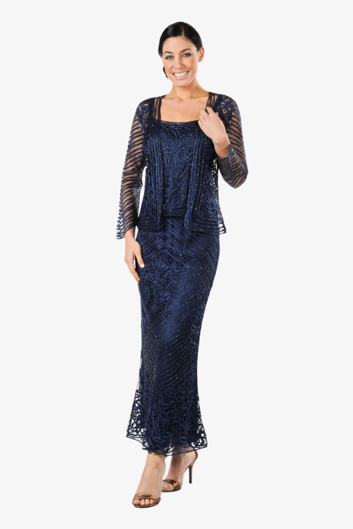 Silk Beaded Handmade Jacket Top and Skirt Set