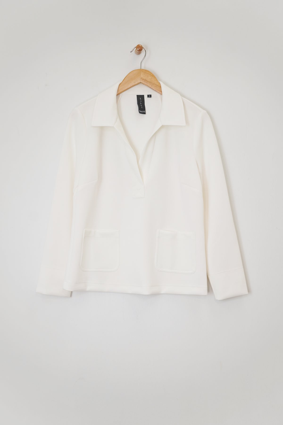 25" Long Sleeve Scuba Crop Polo