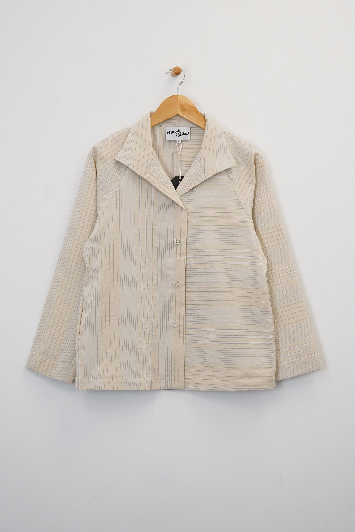 25" Beige Button Blouse