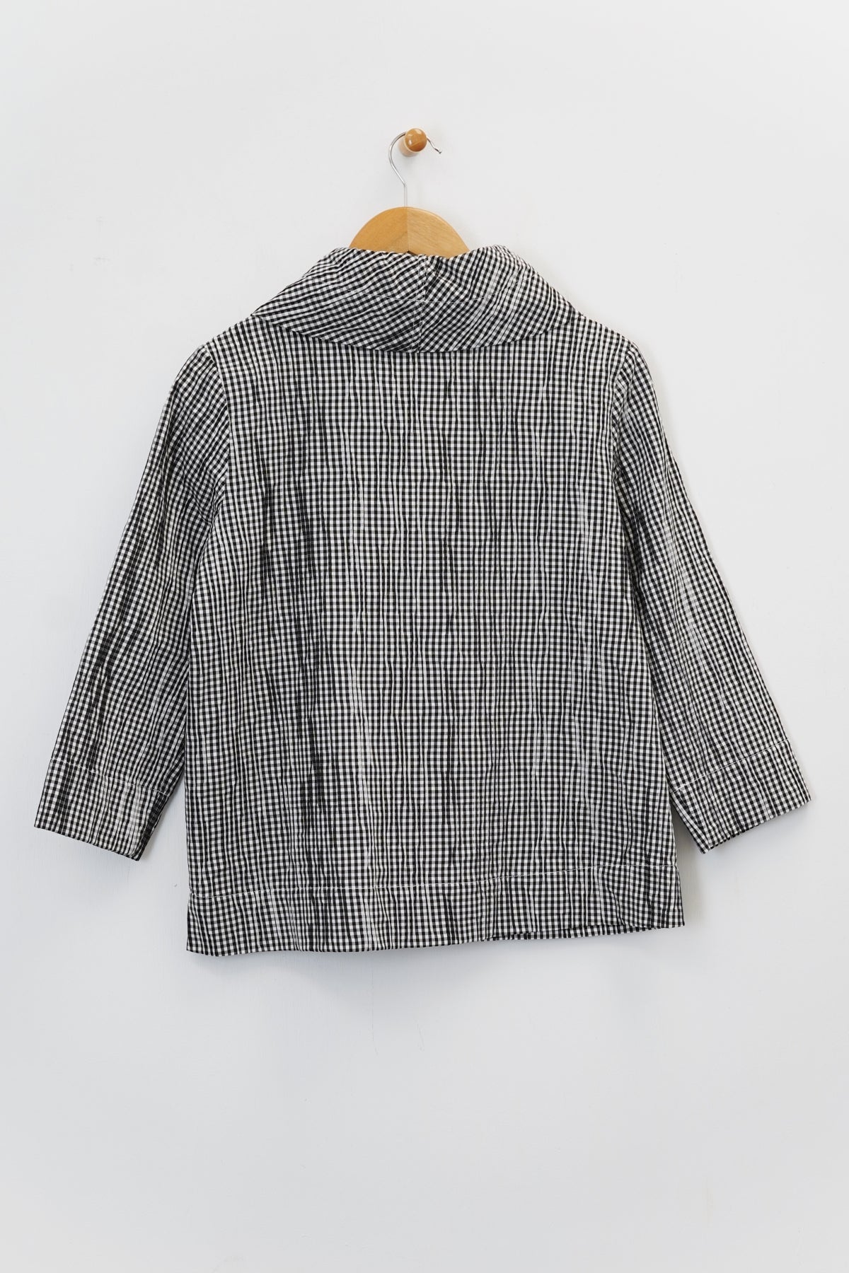 25" Short Cowl Seersucker Top