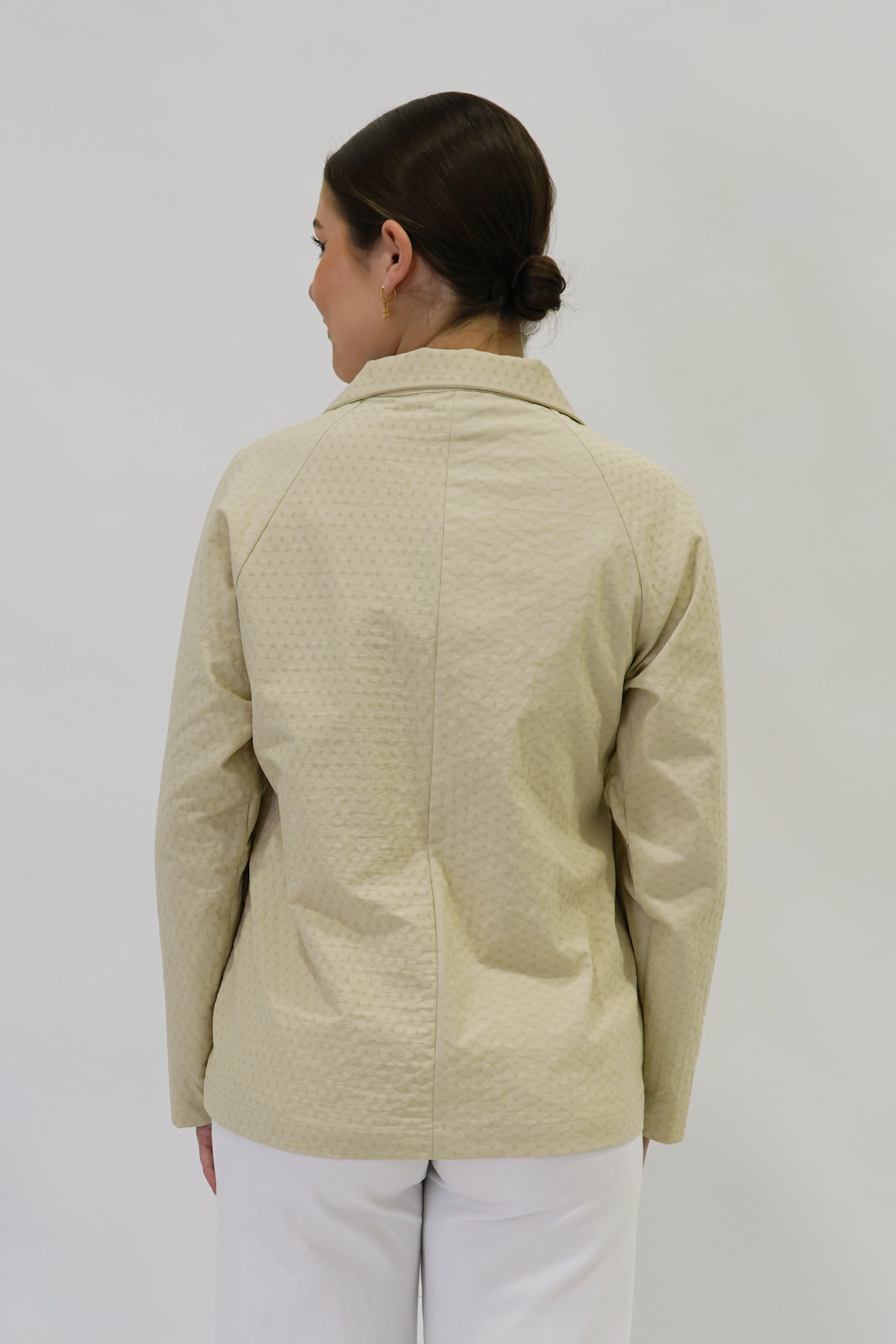 25" Beige Button Blouse