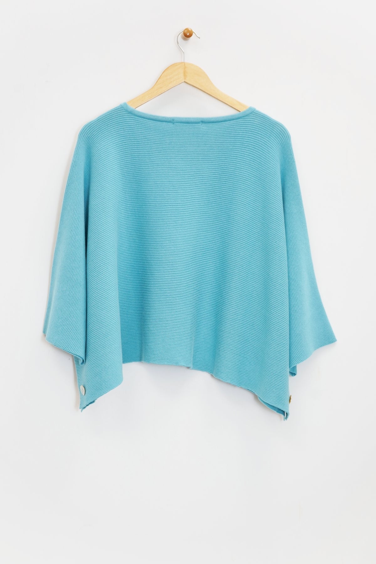 20" Square Pullover Sweater with Shell Buttons