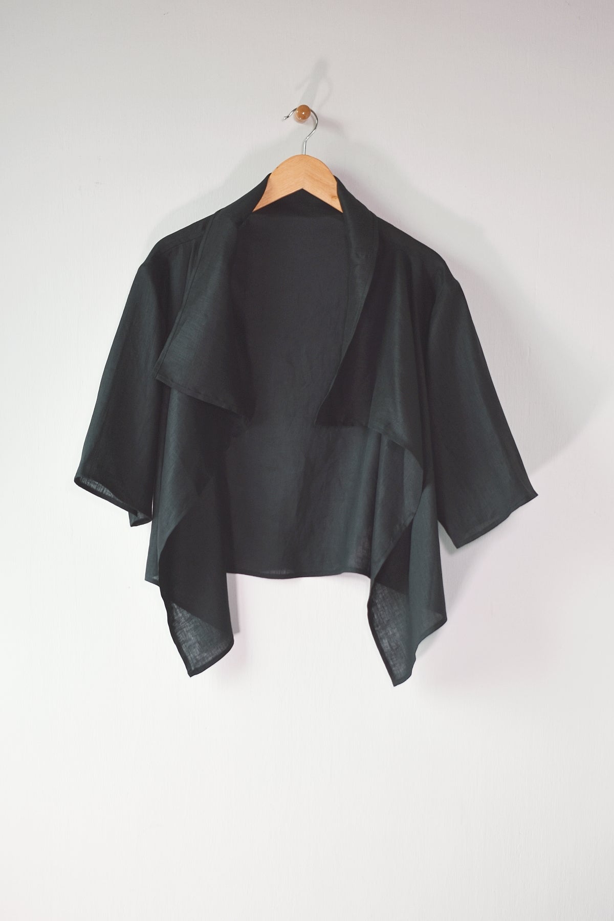 23" Linen Open Cardigan