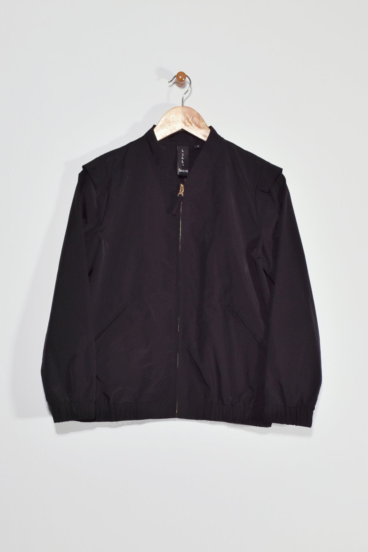 25" Bomber Jacket with Gold Zipper