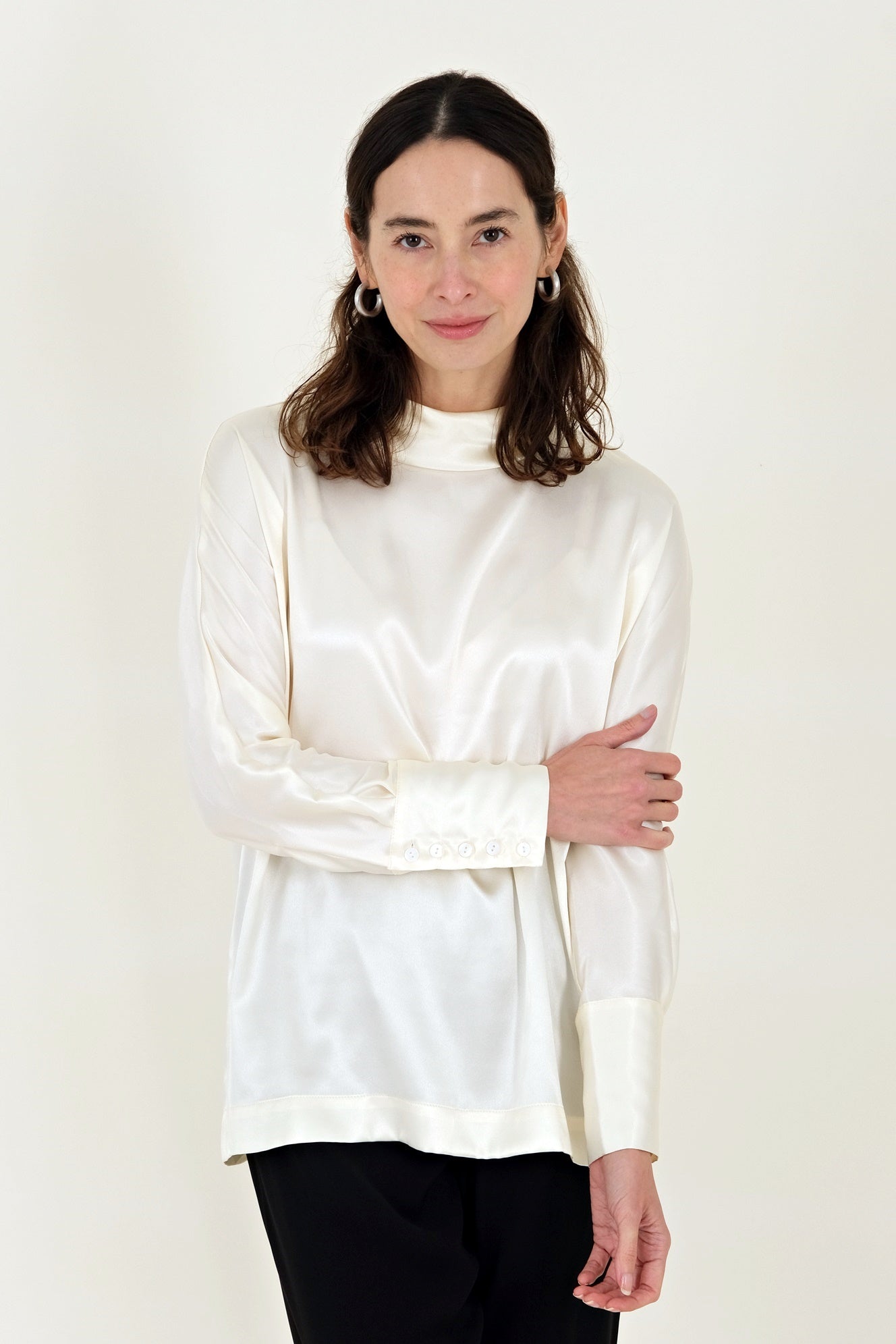 26" Button Cuff Dolman Top