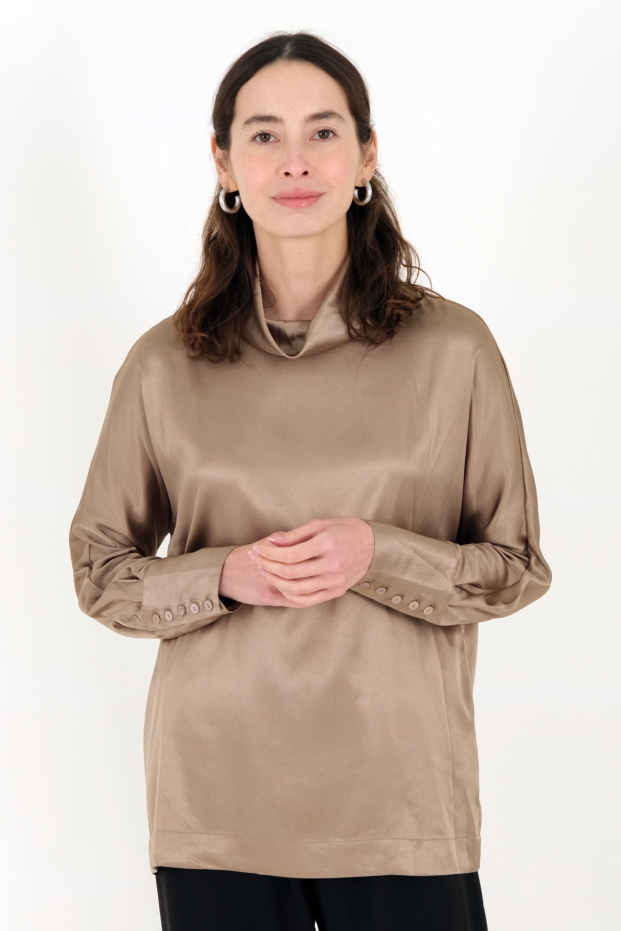 26" Button Cuff Dolman Top