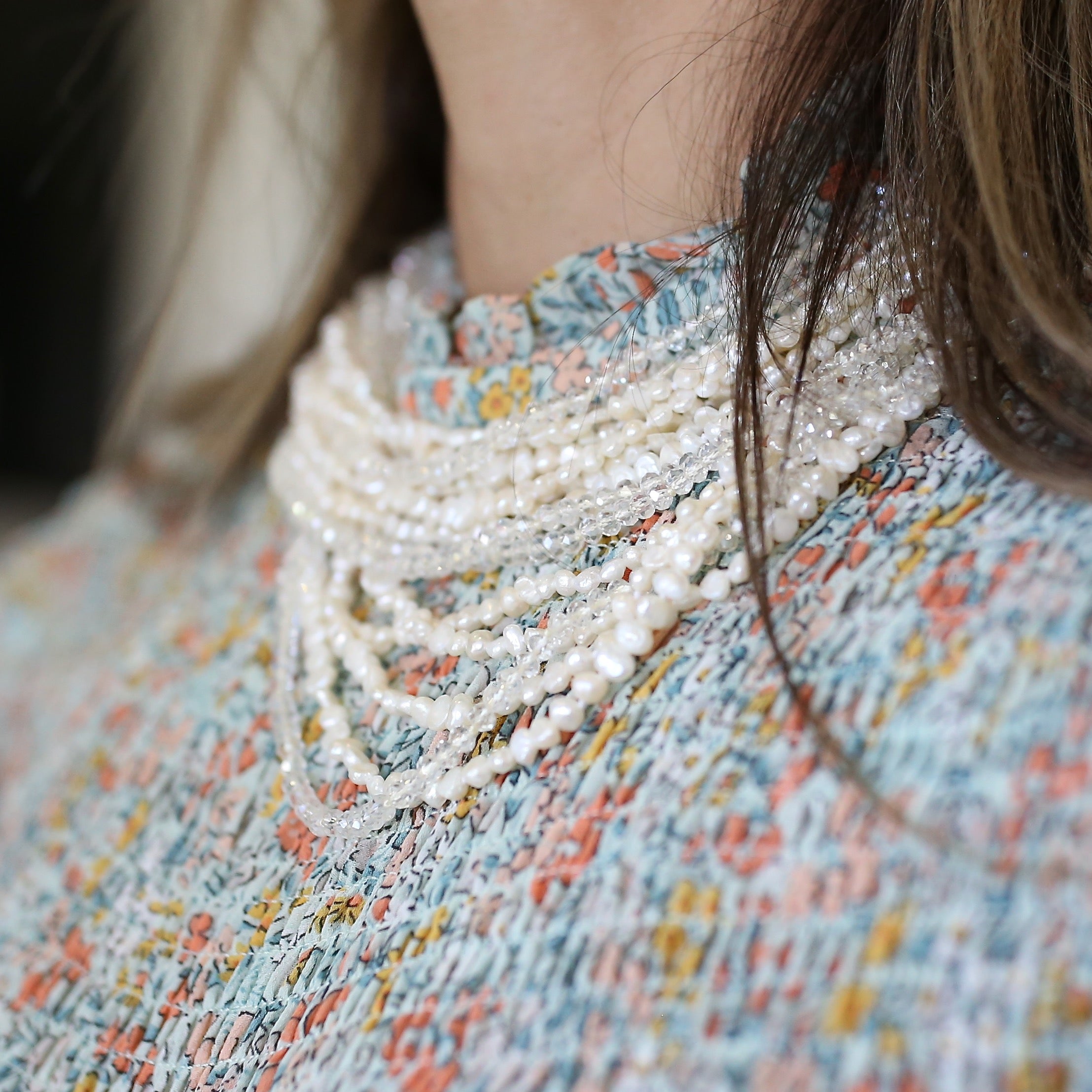 15 Strand Quartz Choker