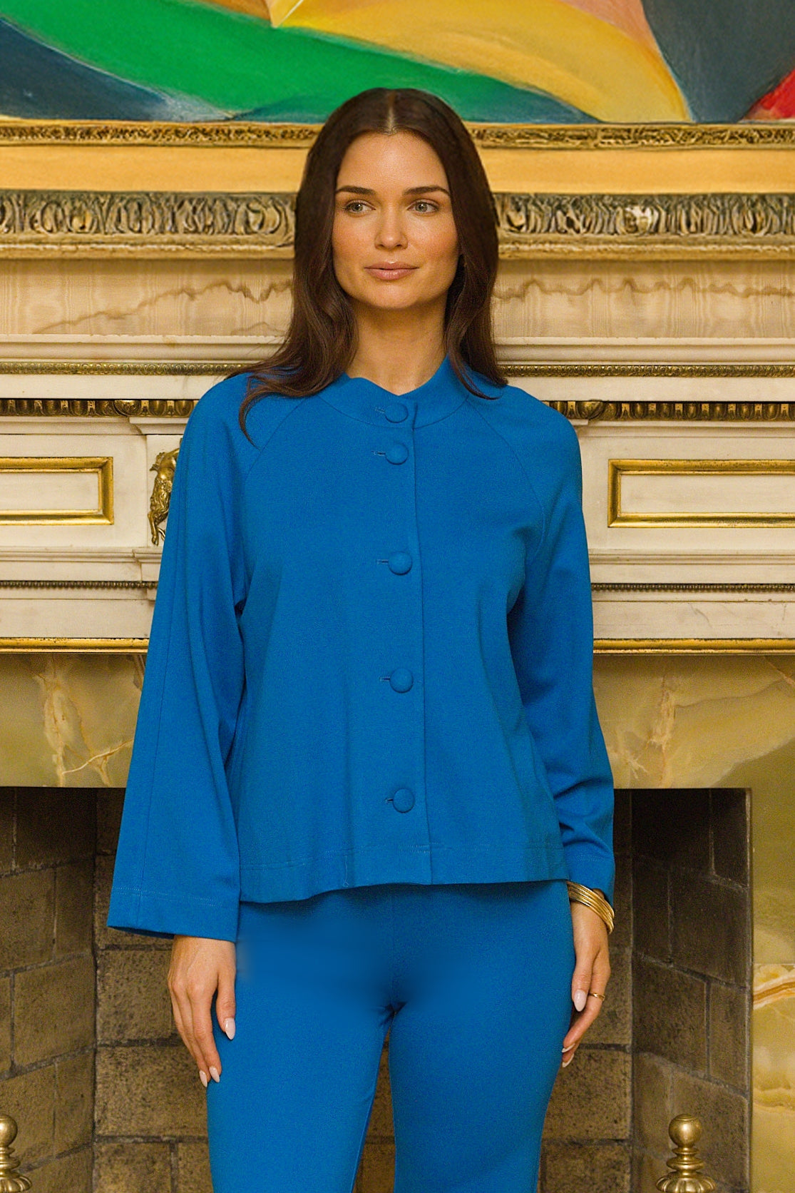 25" Cropped Mandarin Jacket