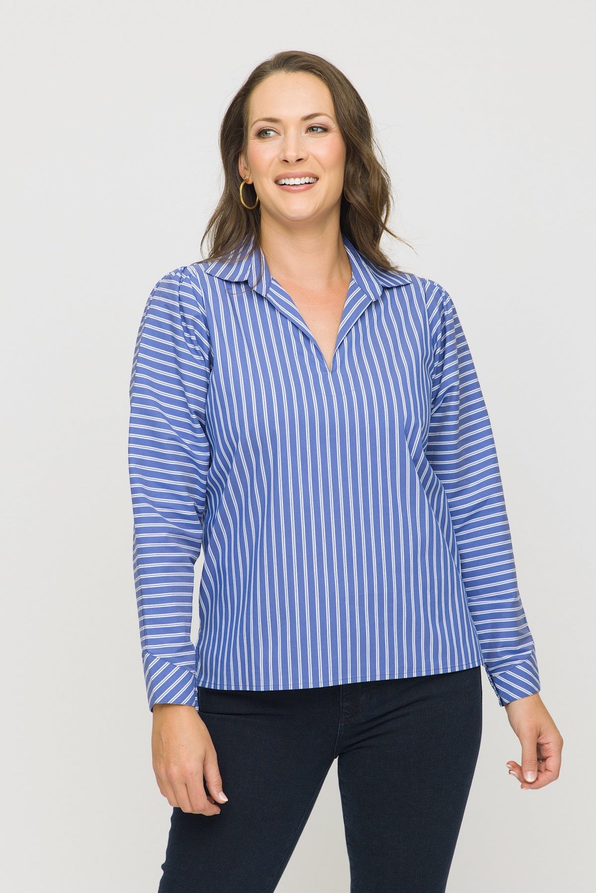 25" Striped Dolman Sleeve Top