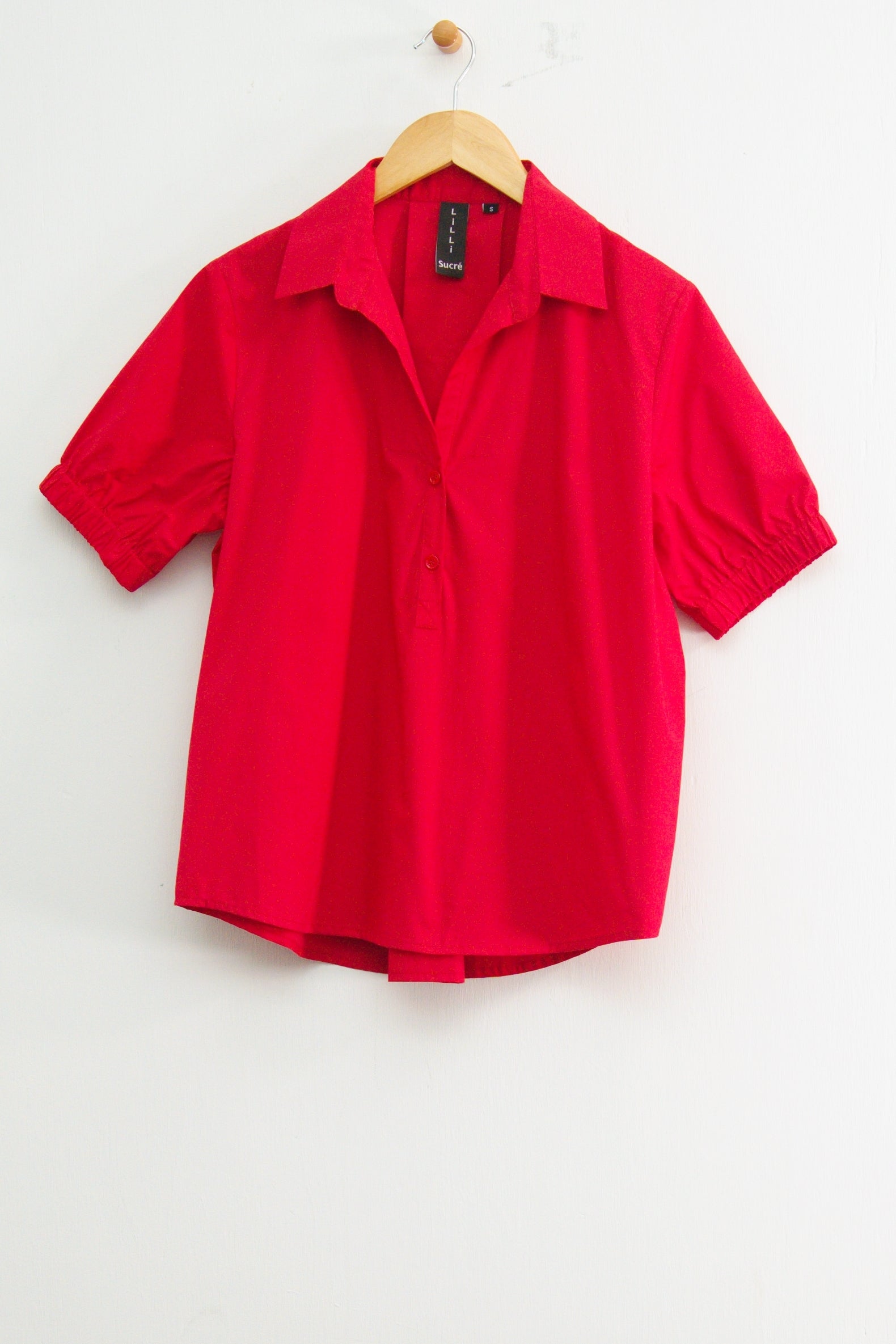 25" Short Sleeve Pullover with Elastic Cuff