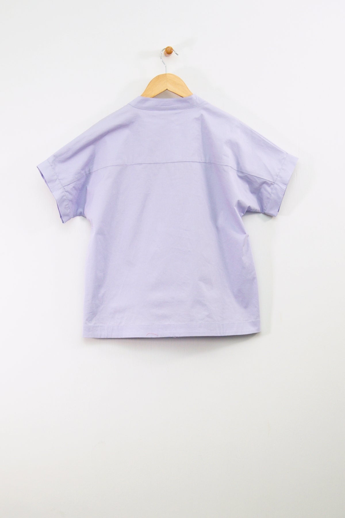 25" Cropped Asymmetrical Button Top