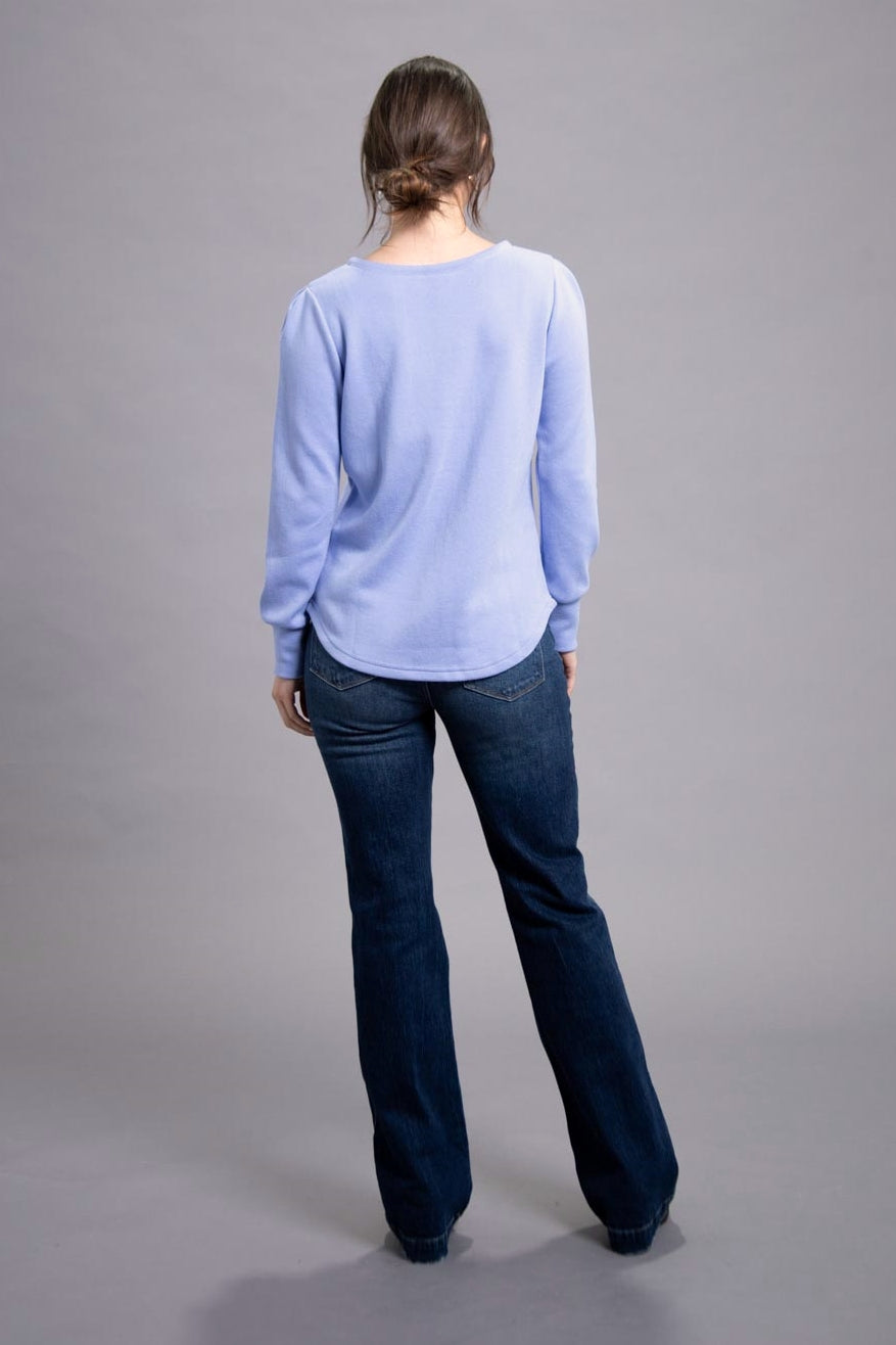 25" Ruched Shoulder Sweater