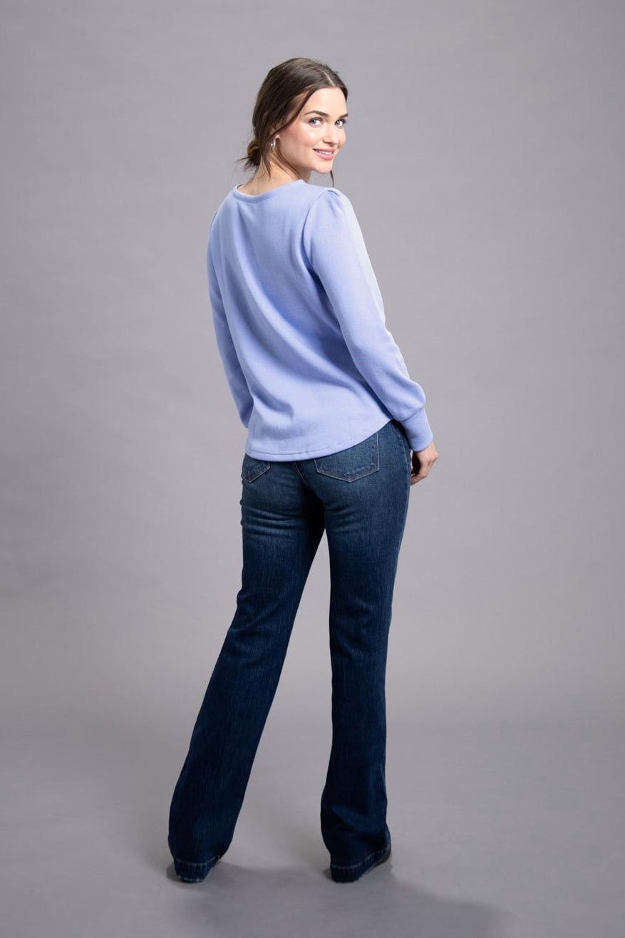 25" Ruched Shoulder Sweater