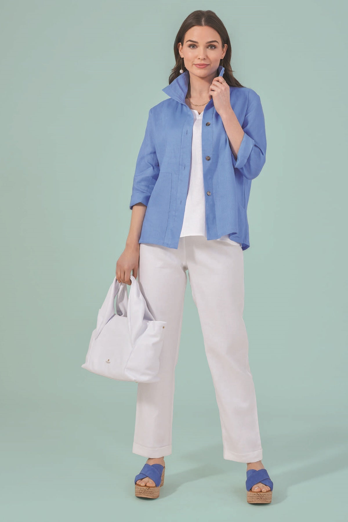 26" Button Jacket with Pockets